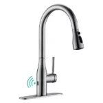Touchless Single Handle Pull-down Kitchen Faucet with Deck Plate