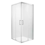 35.38 in. W x 76 in. H Neo Angle Pivot Semi Frameless Corner Shower Enclosure in Chrome