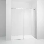 48 in. W x 76 in. H Frameless Bypass Sliding Shower Door in Brushed Nickel