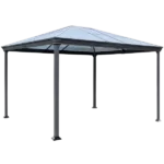 10 ft. Width x 12 ft. Length Outdoor Canopy Gazebo for Sun-Shade and Rainproof, Easy Setup Shelter Canopy for Deck Backyard,Wedding,Garden in Black Color