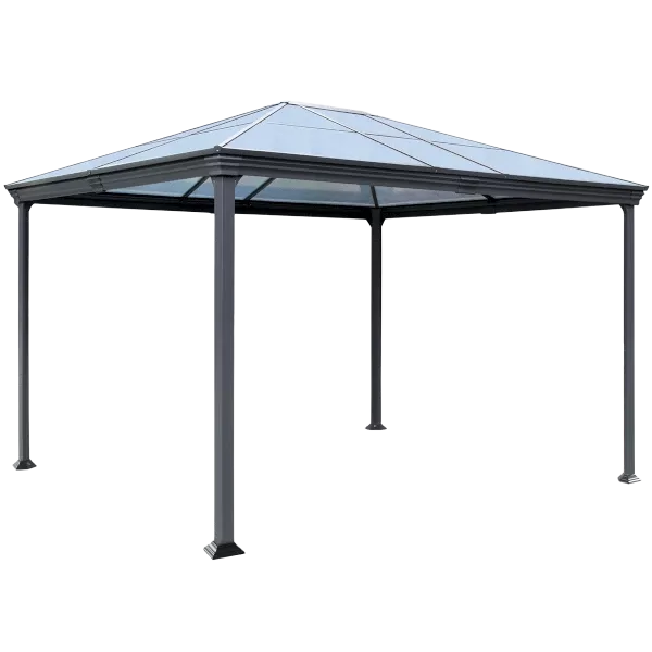 10 ft. Width x 12 ft. Length Outdoor Canopy Gazebo for Sun-Shade and Rainproof, Easy Setup Shelter Canopy for Deck Backyard,Wedding,Garden in Black Color
