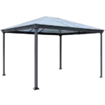 10 ft. Width x 12 ft. Length Outdoor Canopy Gazebo for Sun-Shade and Rainproof, Easy Setup Shelter Canopy for Deck Backyard,Wedding,Garden in Black Color