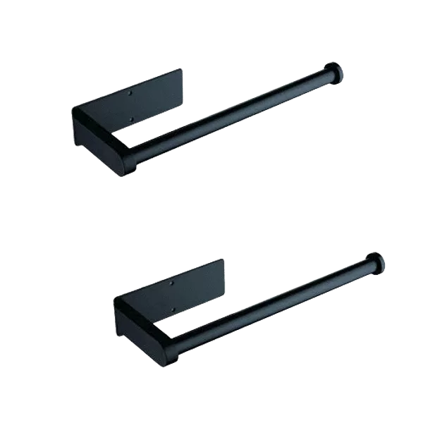 Cabinet Stainless Steel Paper Towel Holder in Matte Black
