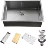 34-Inch 16 Gauge Undermount Single Bowl Stainless Steel Kitchen Sink with Accessories