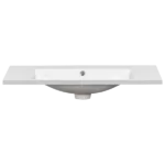 36" Single Bathroom Basin Sink, Vanity Top Only, 3-Faucet Holes, Resin