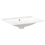 24" Bathroom Vanity Top Only, White Basin, 3-Faucet Holes, 4" Faucet Available, Ceramic