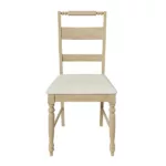 Modern Natural 6 Piece Dining Set with Turned Legs Rectangular Table  With 4 Upholstered Dining Chairs And Bench For Dining Room