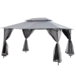 8Ft. Patio Umbrella, Outdoor Cantilever Offset Umbrella in Dark Gray Color