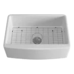 30 in. Single Bowl Kitchen Sink in White Color