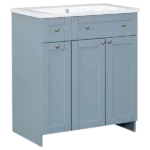 30" Bathroom vanity with Single Sink in grey,Combo Cabinet Undermount Sink,Bathroom Storage Cabinet