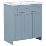 30" Bathroom vanity with Single Sink in grey,Combo Cabinet Undermount Sink,Bathroom Storage Cabinet
