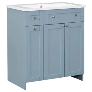 30" Bathroom vanity with Single Sink in grey,Combo Cabinet Undermount Sink,Bathroom Storage Cabinet