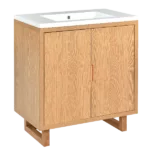 30" Bathroom vanity Set with Sink, Combo Cabinet, Bathroom Storage Cabinet, Solid Wood Frame