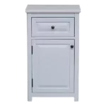 Wooden 17 in. D x 29 in. H Rectangular Floor  Mount Freestanding Bath Storage Cabinet in Gray