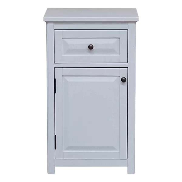 Wooden 17 in. D x 29 in. H Rectangular Floor  Mount Freestanding Bath Storage Cabinet in Gray