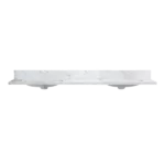 60" Vanity Top with Under Mount Rectangle Double Sink, Marble Stone, 8-inch widespread Faucet Hole,  Carrara White