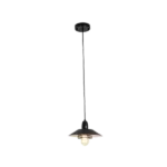 WELLFOR Black Farmhouse Lantern LED Mini Hanging Pendant Light For Indoor