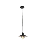 WELLFOR Black Farmhouse Lantern LED Mini Hanging Pendant Light For Indoor