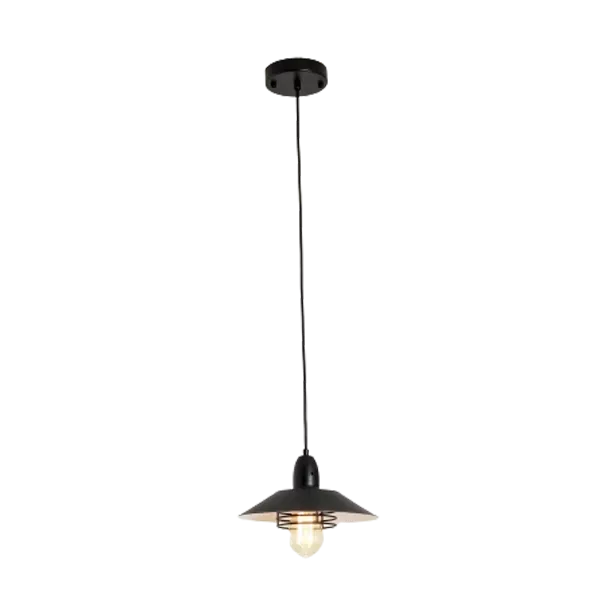 60 -Watt 1 Light Industrial Black Farmhouse Vintage Pendant Light for Kitchen Island, Living Room For Indoor