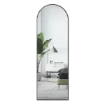 25.3 in. W x 68 in. H Rectangle Framed Black Full Length Floor Mirror