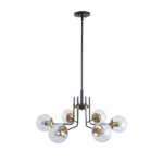 chandelier 6-Light Black,Golden Modern/Contemporary LED Dry rated Chandelier For Indoor