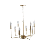 Modern LED Chandelier - Retro Industrial, 8 Lights For Indoor
