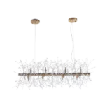 36.6 in. 12-Light Modern Golden Iron Crystal Multi-Particle Chandelier Ceiling Light Dimmable For Indoor