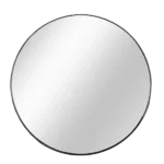 36 in. W x 36 in. H Small Round Aluminum Framed Wall Bathroom Vanity Mirror in Black