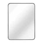 24 in. W x 32 in. H Rectangular Aluminum Framed Dimmable Wall Bathroom Vanity Mirror in Black