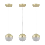 1-Light Gold Dimmable LED Pendant Light For Indoor