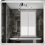 40 in. W x 30 in. H Rectangular Frameless Wall LED Bathroom Vanity Mirror with Dimmable Smart Touch Button in Silver