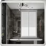 40 in. W x 30 in. H Rectangular Frameless Wall LED Bathroom Vanity Mirror with Dimmable Smart Touch Button in Silver