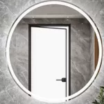 20 in. W x 20 in. H Round Frameless Wall LED Bathroom Vanity Mirror with Dimmable Smart Touch Button in Silver