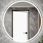 20 in. W x 20 in. H Round Frameless Wall LED Bathroom Vanity Mirror with Dimmable Smart Touch Button in Silver