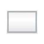 48 in. W x 36 in. H Large Rectangular Frameless Aluminum Wall Mounted LED Bathroom Vanity Mirror in Silver
