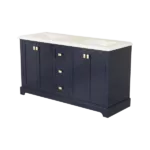Vanity Sink Combo featuring a Marble Countertop, Bathroom Sink Cabinet, and Home Decor Bathroom Vanities - Fully Assembled Blue 60-inch Vanity with Sink 23V02-60NB