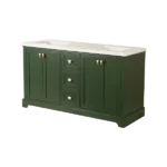 Vanity Sink Combo featuring a Marble Countertop, Bathroom Sink Cabinet, and Home Decor Bathroom Vanities - Fully Assembled Green 60-inch Vanity with Sink 23V02-60VG