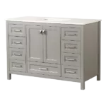 Vanity Sink Combo featuring a Marble Countertop, Bathroom Sink Cabinet, and Home Decor Bathroom Vanities - Fully Assembled Grey 48-inch Vanity with Sink 23V03-48GR