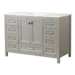 Vanity Sink Combo featuring a Marble Countertop, Bathroom Sink Cabinet, and Home Decor Bathroom Vanities - Fully Assembled Grey 48-inch Vanity with Sink 23V03-48GR