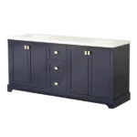 Vanity Sink Combo featuring a Marble Countertop, Bathroom Sink Cabinet, and Home Decor Bathroom Vanities - Fully Assembled Blue 72-inch Vanity with Sink 23V02-72NB