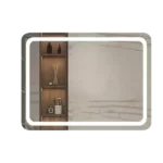 23 in. W x 31 in. H LED Rectangle Polished Crystal Bathroom Vanity Wall Mirror