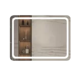 27 in. W x 35 in. H LED Rectangle Frameless Single Bathroom Vanity Mirror for Bathroom Wall Smart Lighted Vanity Mirrors in Natural