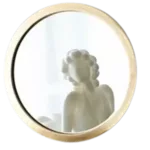 15 in. x 15 in. Modern Round Frameless Ariston Gold Wall Decorative Mirror (Set of 3)