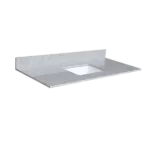 Montary 31 inches bathroom stone vanity top calacatta gray engineered marble color with undermount ceramic sink and 3 faucet hole with backsplash