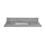 Montary 37 inches bathroom stone vanity top calacatta gray engineered marble color with undermount ceramic sink and single faucet hole with backsplash