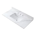 Montary 43x22inch bathroom vantiy top sintered stone carrara gold with 3 faucet hole  for bathroom cabinet .