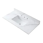 Montary 43x22inch bathroom vantiy top sintered stone carrara gold with 3 faucet hole  for bathroom cabinet .