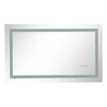 32 in. W x 24 in. H Rectangular LED Bathroom Mirror with Front and Backlight, Large Dimmable Wall Mirror with Anti-Fog in White