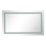 36 in. W x 30 in. H Rectangular LED Bathroom Mirror with Front and Backlight, Large Dimmable Wall Mirror with Anti-Fog in White