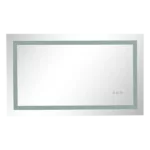 40 in. W x 30 in. H Rectangular LED Bathroom Mirror with Front and Backlight, Large Dimmable Wall Mirror with Anti-Fog in White